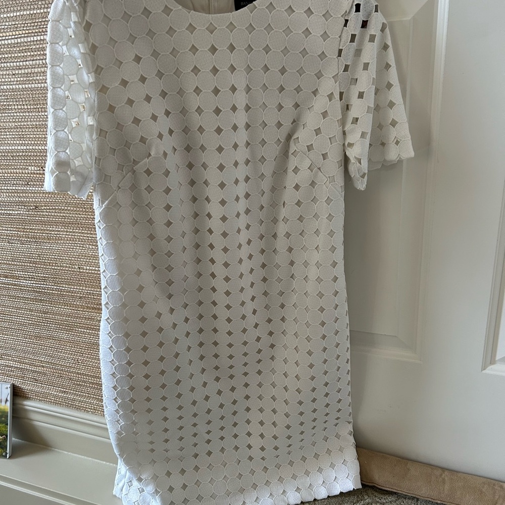 Banana Republic White Geometric Mini Dress